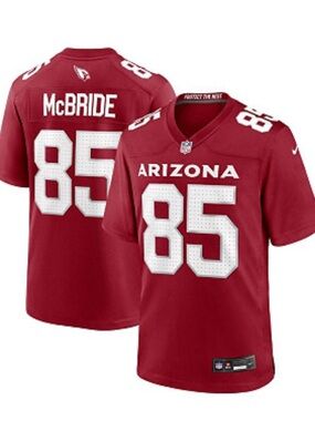 Arizona Cardinals Trey McBride NWT Red White Home Dri Fit Nike NFL Jersey L